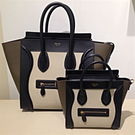 celine phantom vs mini luggage|Celine micro luggage tote price.